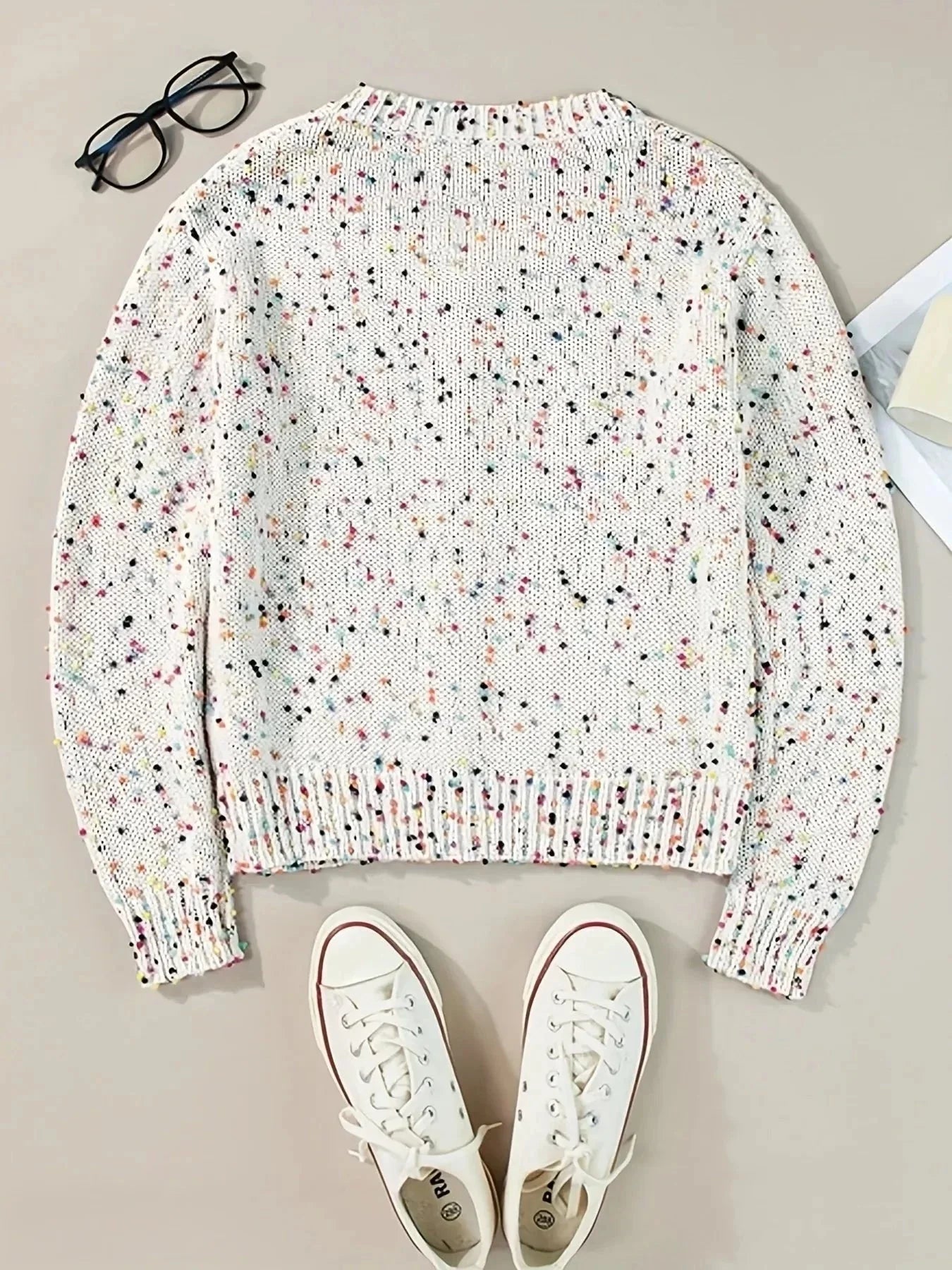 Colorful Button Up Long Sleeve Cardigan - VILLA FASHION