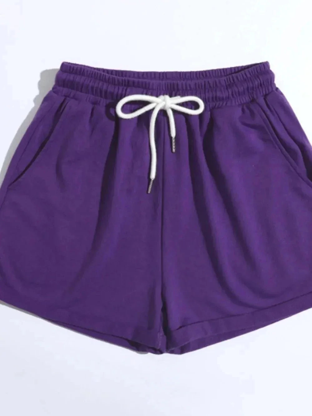 Drawstring Shorts with Pockets - VILLA FASHION
