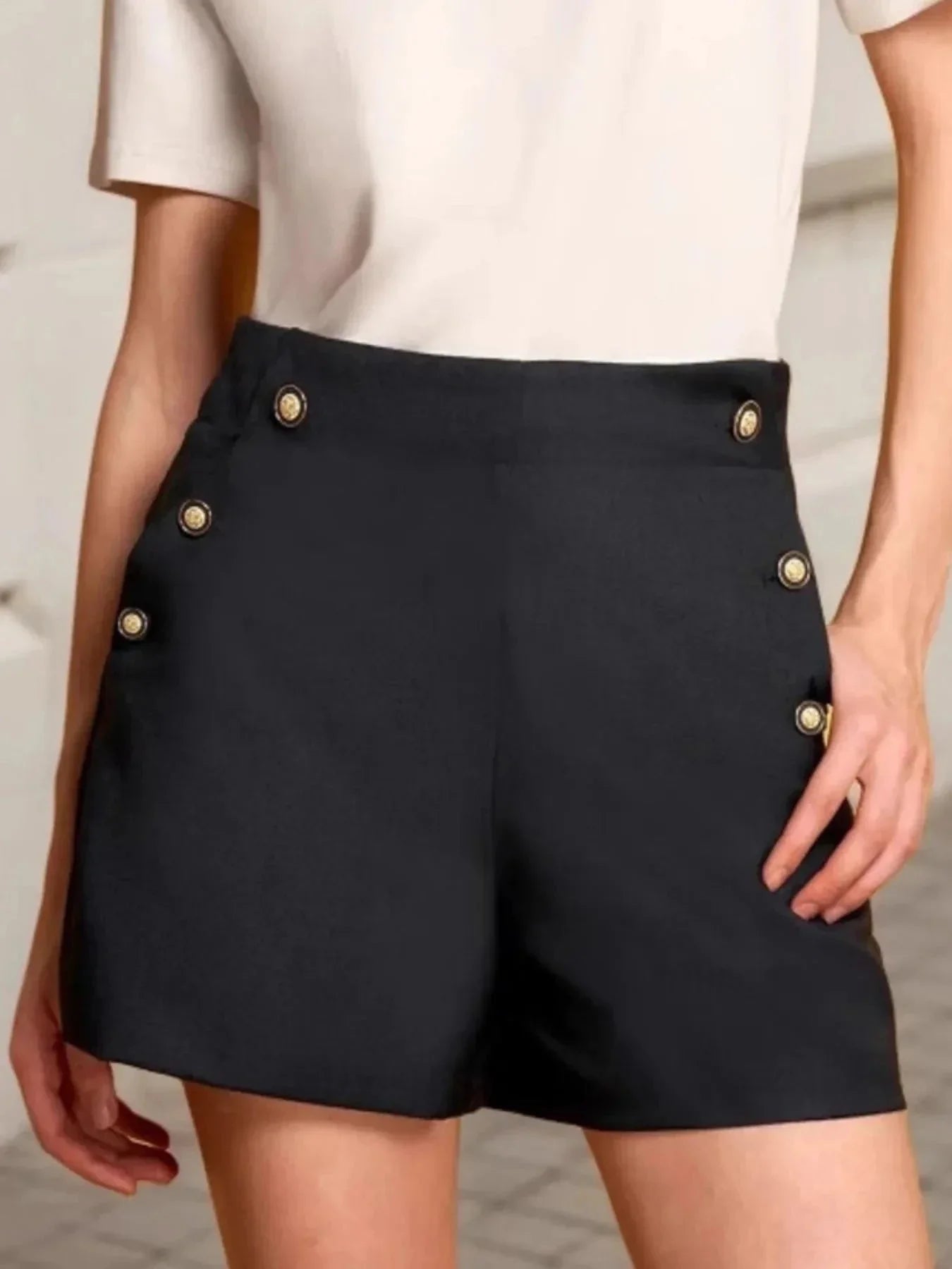 High - Waisted Shorts - VILLA FASHION