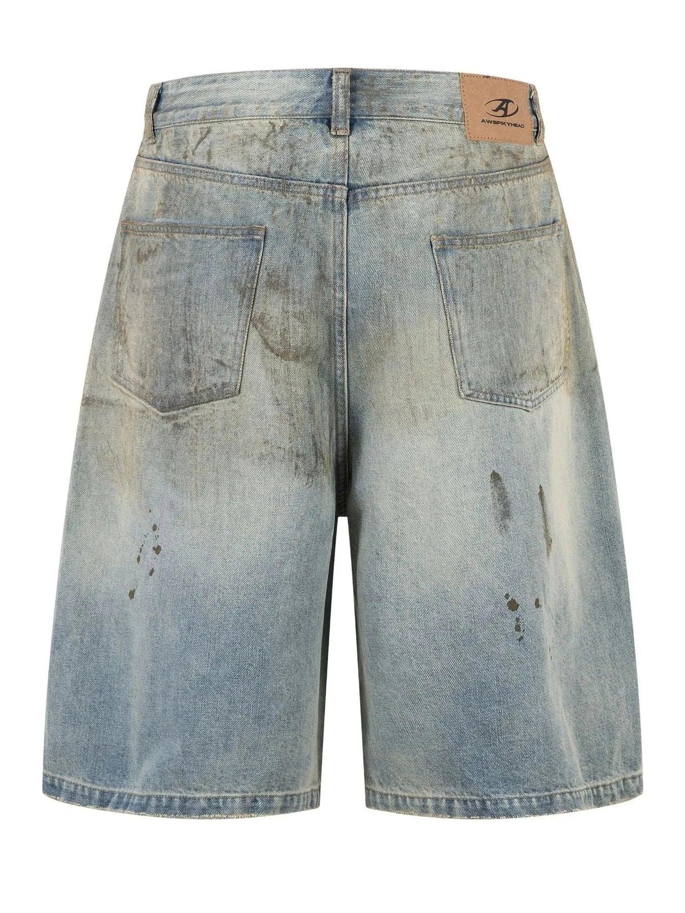 Men's Distressed Denim Shorts - VILLA FASHION