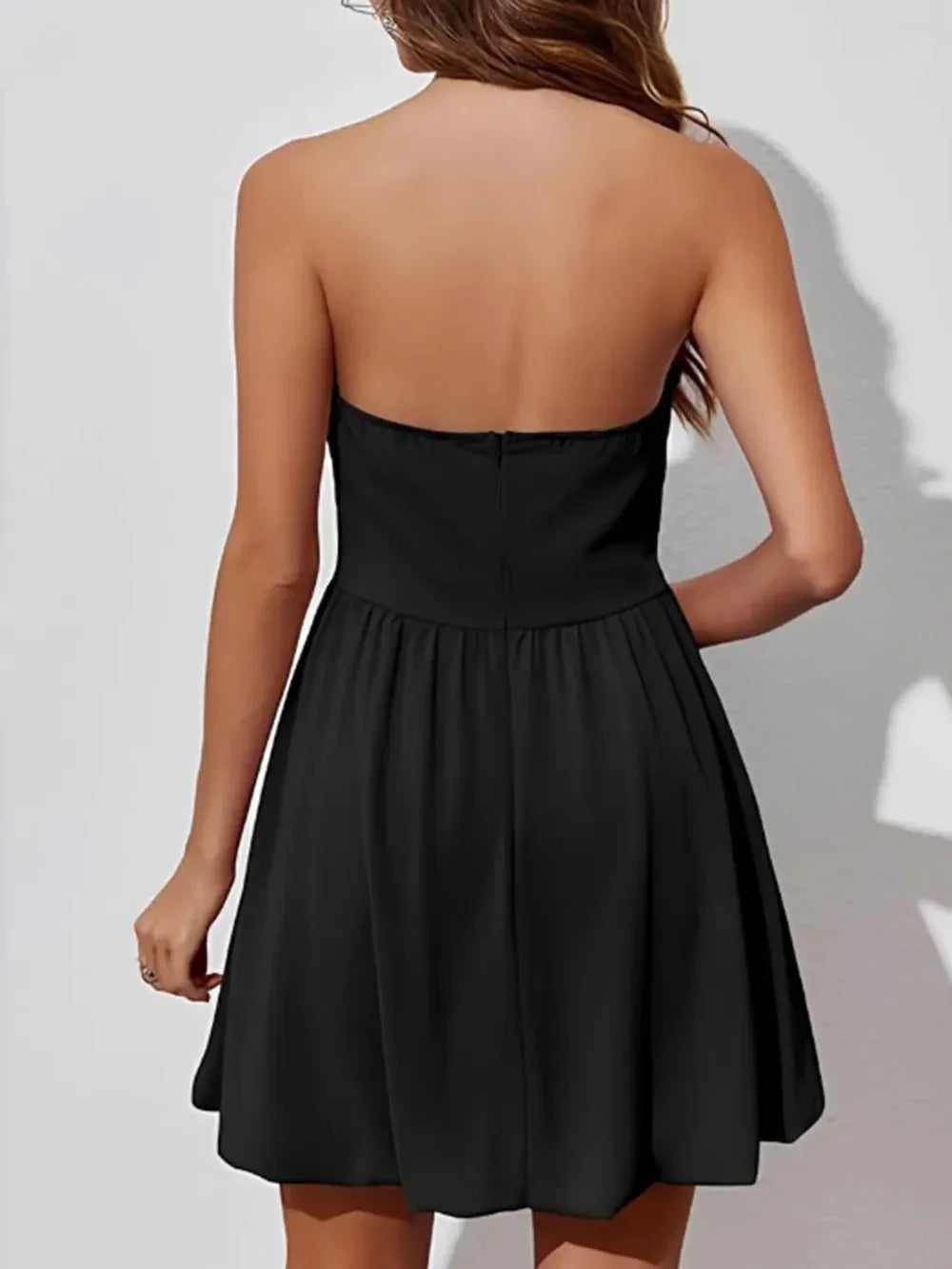 Ruched Tube Mini Dress - VILLA FASHION