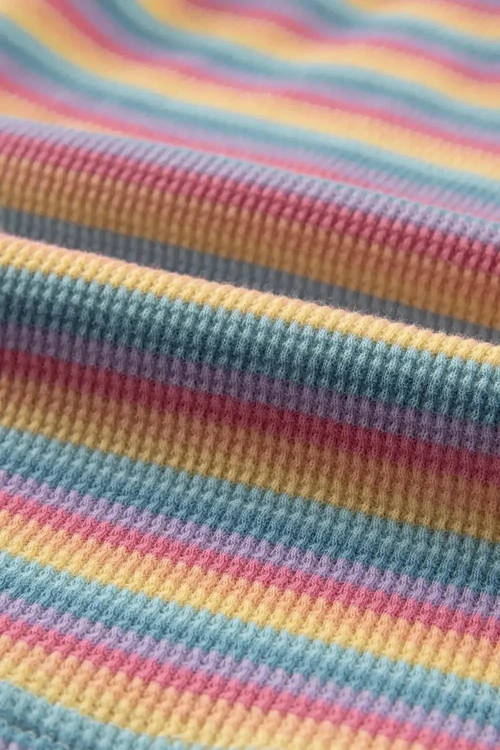 Striped Round Neck Top and Shorts Set - VILLA FASHION