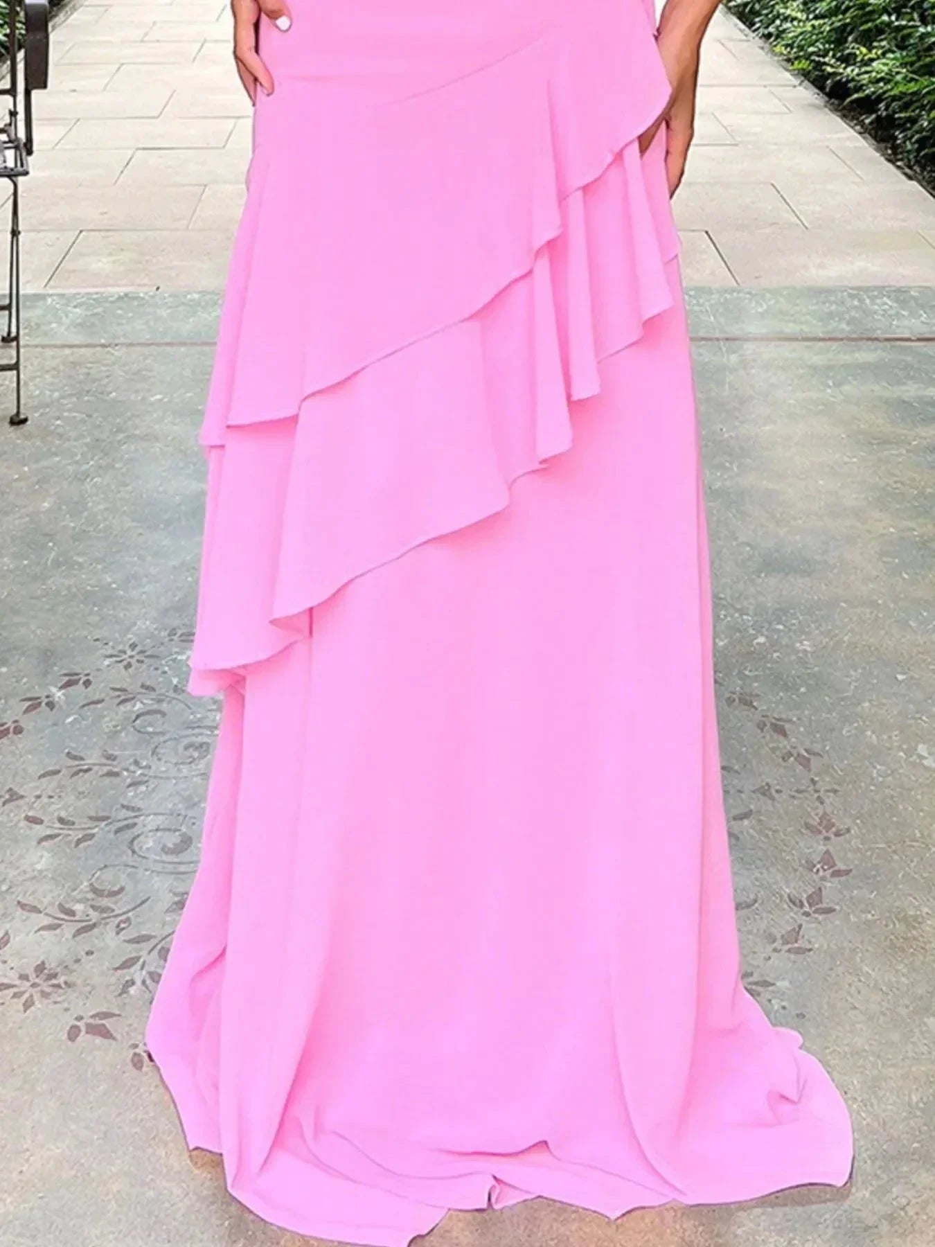 Sweetheart Neck Ruffled Maxi Cami Dress - VILLA FASHION