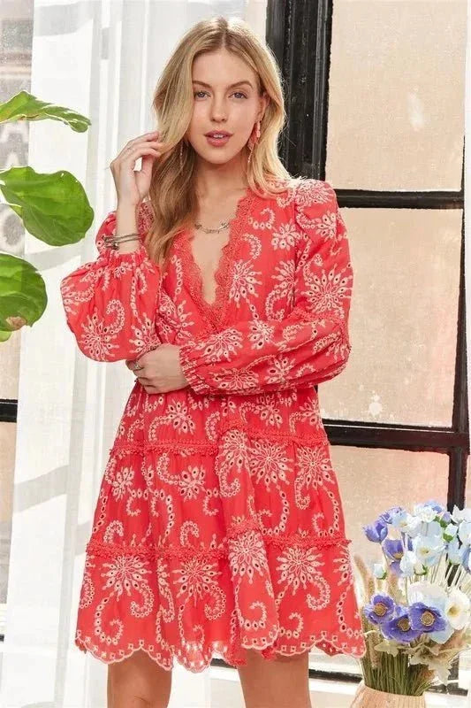 ADORA Puff Sleeve Floral Dress - VILLA FASHION
