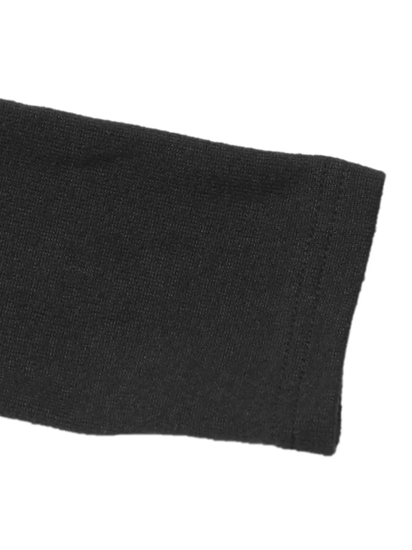 Asymmetrical Contrast Long Sleeve Dress - VILLA FASHION