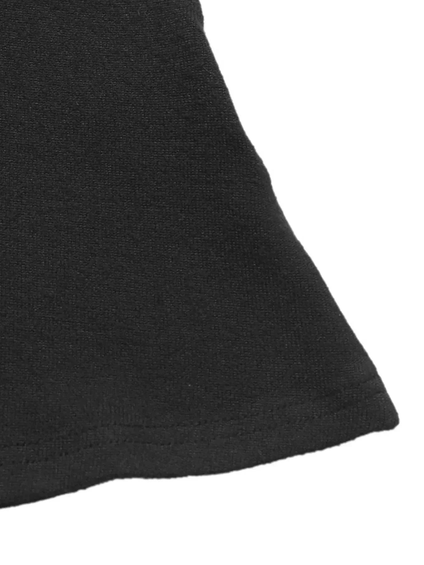 Asymmetrical Contrast Long Sleeve Dress - VILLA FASHION