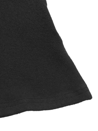 Asymmetrical Contrast Long Sleeve Dress - VILLA FASHION