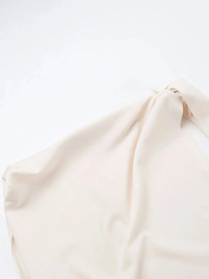 Asymmetrical Tied Sleeveless Maxi Dress - VILLA FASHION