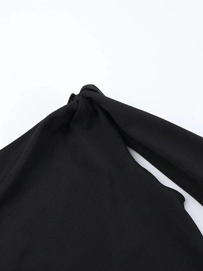 Asymmetrical Tied Sleeveless Maxi Dress - VILLA FASHION