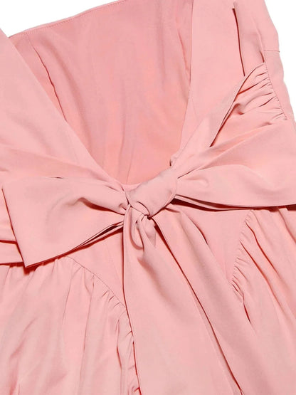 Backless Square Neck Mini Dress - VILLA FASHION