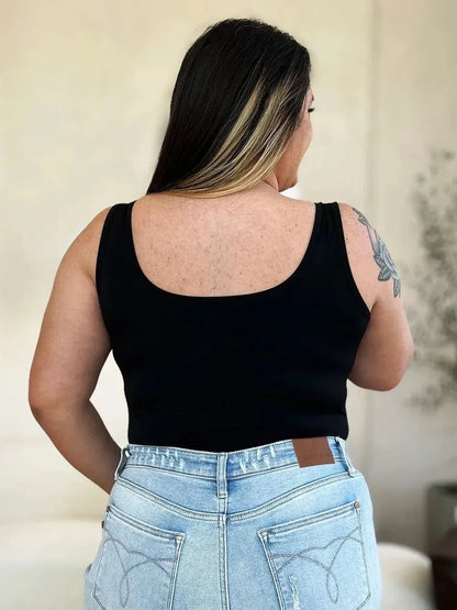 Basic Bae Full Size Square Neck Sleeveless Bodysuit - VILLA FASHION