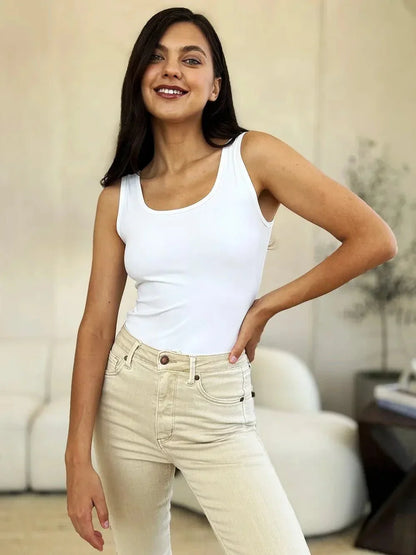 Basic Bae Full Size Square Neck Sleeveless Bodysuit - VILLA FASHION