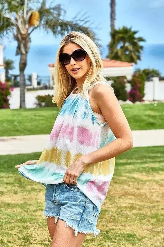 BiBi Tie - Dye Halter Neck Top - VILLA FASHION