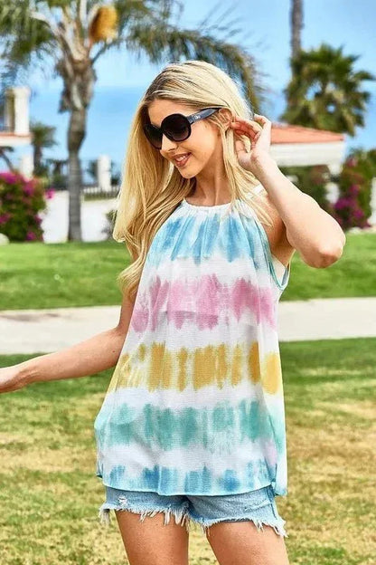 BiBi Tie - Dye Halter Neck Top - VILLA FASHION