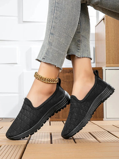 Breathable Mesh Slip - On Sneakers - VILLA FASHION