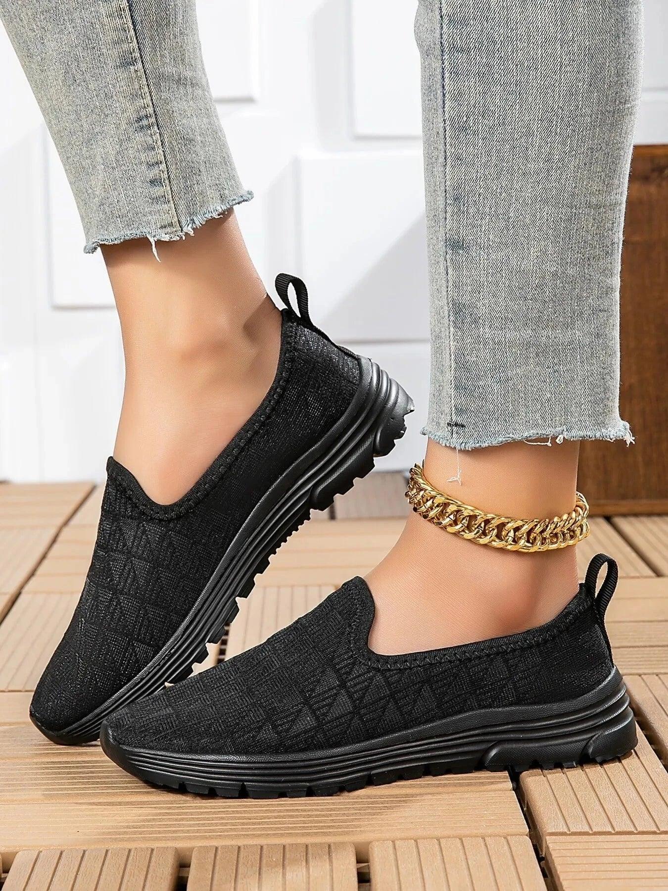Breathable Mesh Slip - On Sneakers - VILLA FASHION
