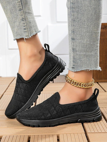 Breathable Mesh Slip - On Sneakers - VILLA FASHION