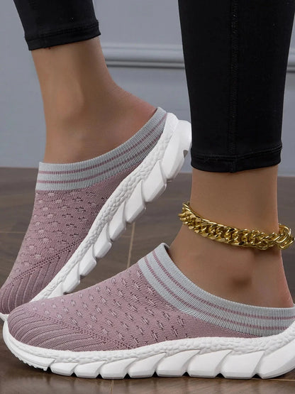 Breathable Mesh Slip - On Sneakers - VILLA FASHION
