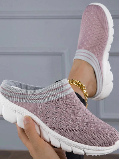 Breathable Mesh Slip - On Sneakers - VILLA FASHION