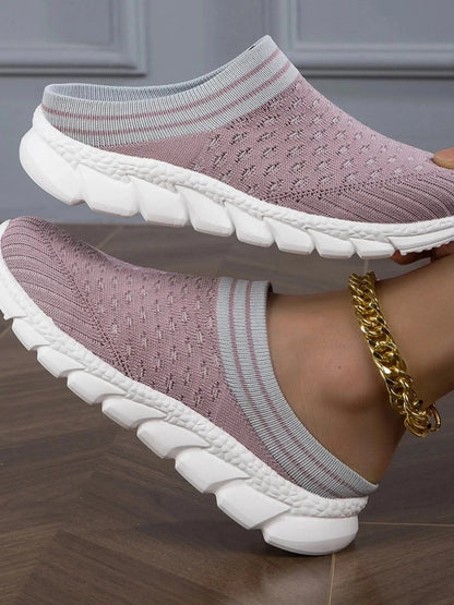 Breathable Mesh Slip - On Sneakers - VILLA FASHION