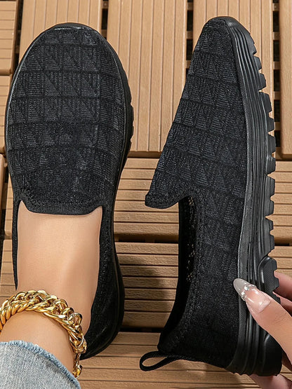 Breathable Mesh Slip - On Sneakers - VILLA FASHION