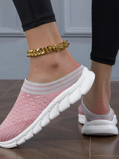 Breathable Mesh Slip - On Sneakers - VILLA FASHION