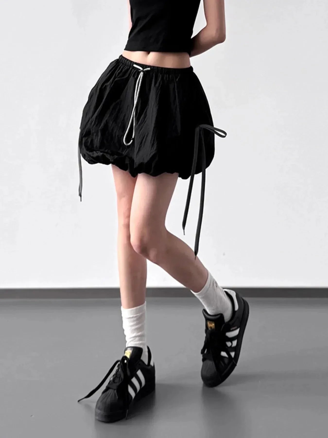 Bubble Drawstring Casual Shorts - VILLA FASHION