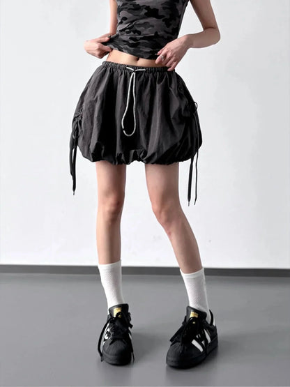 Bubble Drawstring Casual Shorts - VILLA FASHION