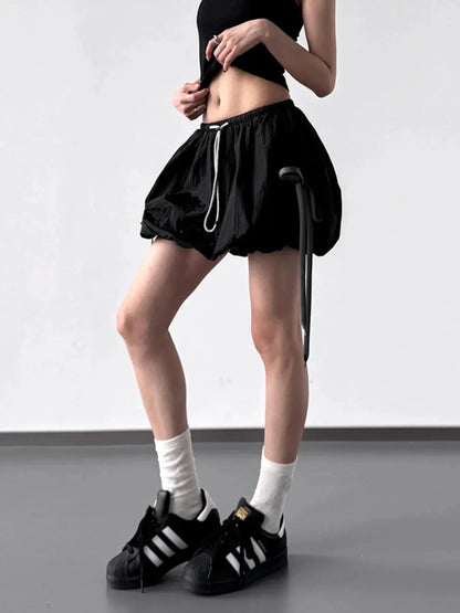 Bubble Drawstring Casual Shorts - VILLA FASHION