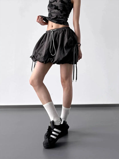 Bubble Drawstring Casual Shorts - VILLA FASHION