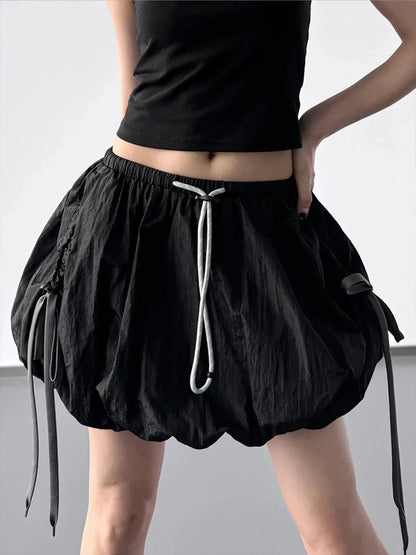 Bubble Drawstring Casual Shorts - VILLA FASHION