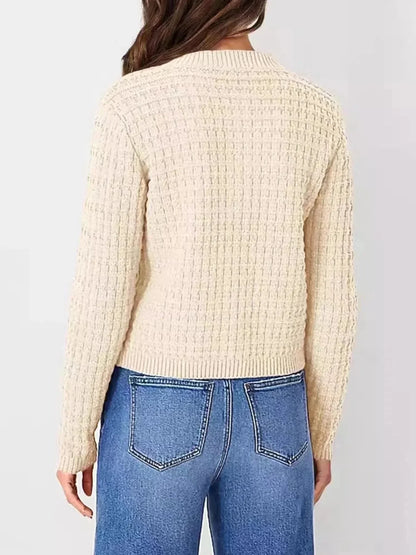 Button - Up Long Sleeve Cardigan - VILLA FASHION