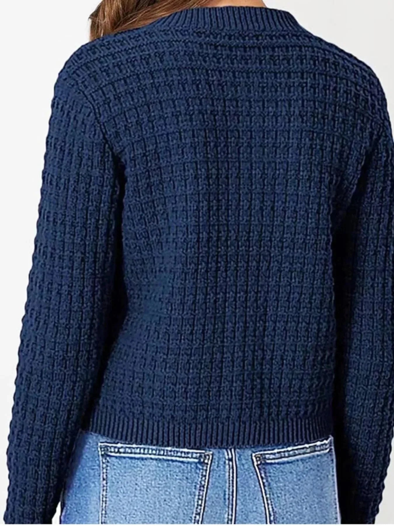 Button - Up Long Sleeve Cardigan - VILLA FASHION