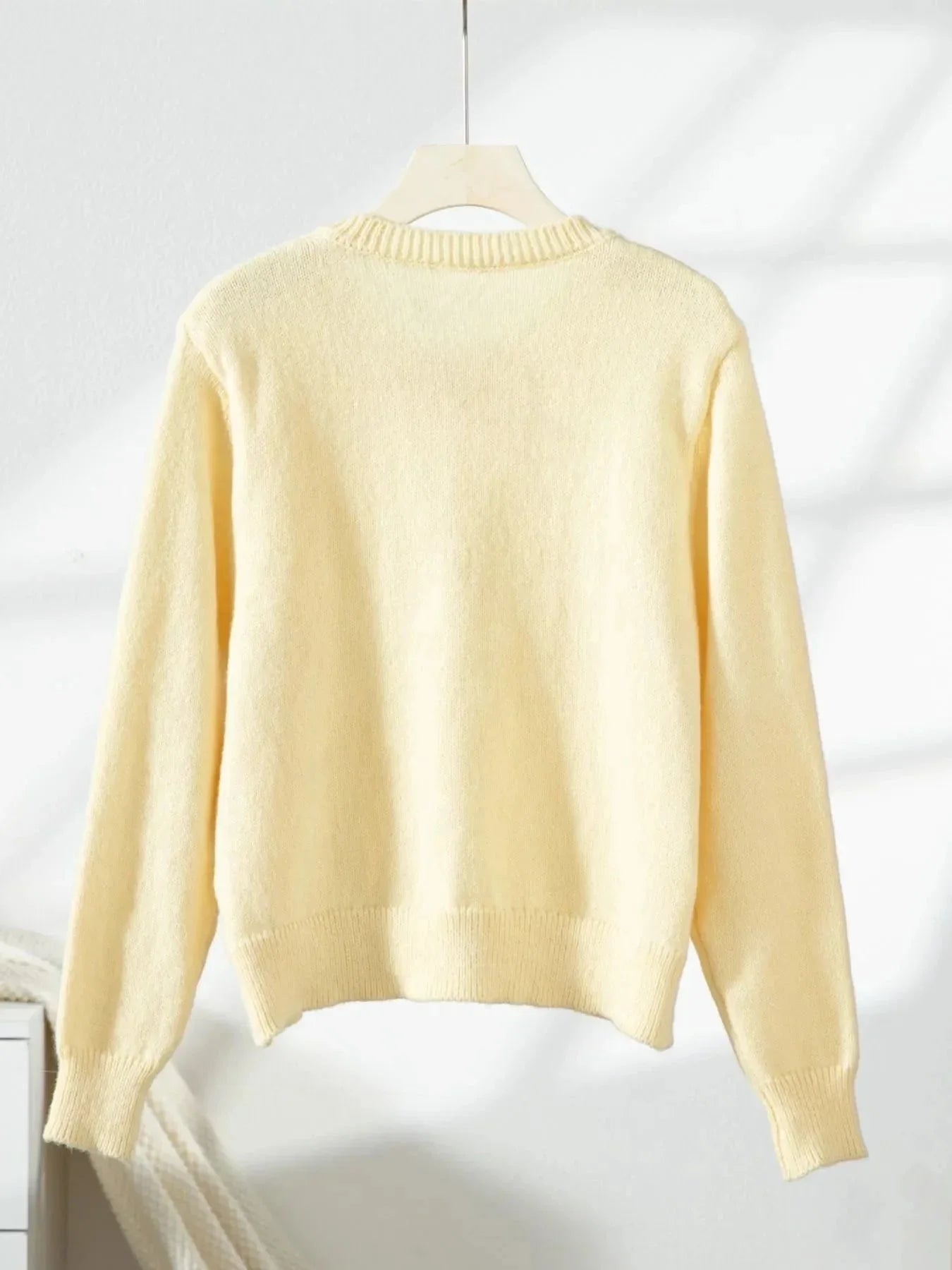 Button - Up Long Sleeve Knit Cardigan - VILLA FASHION