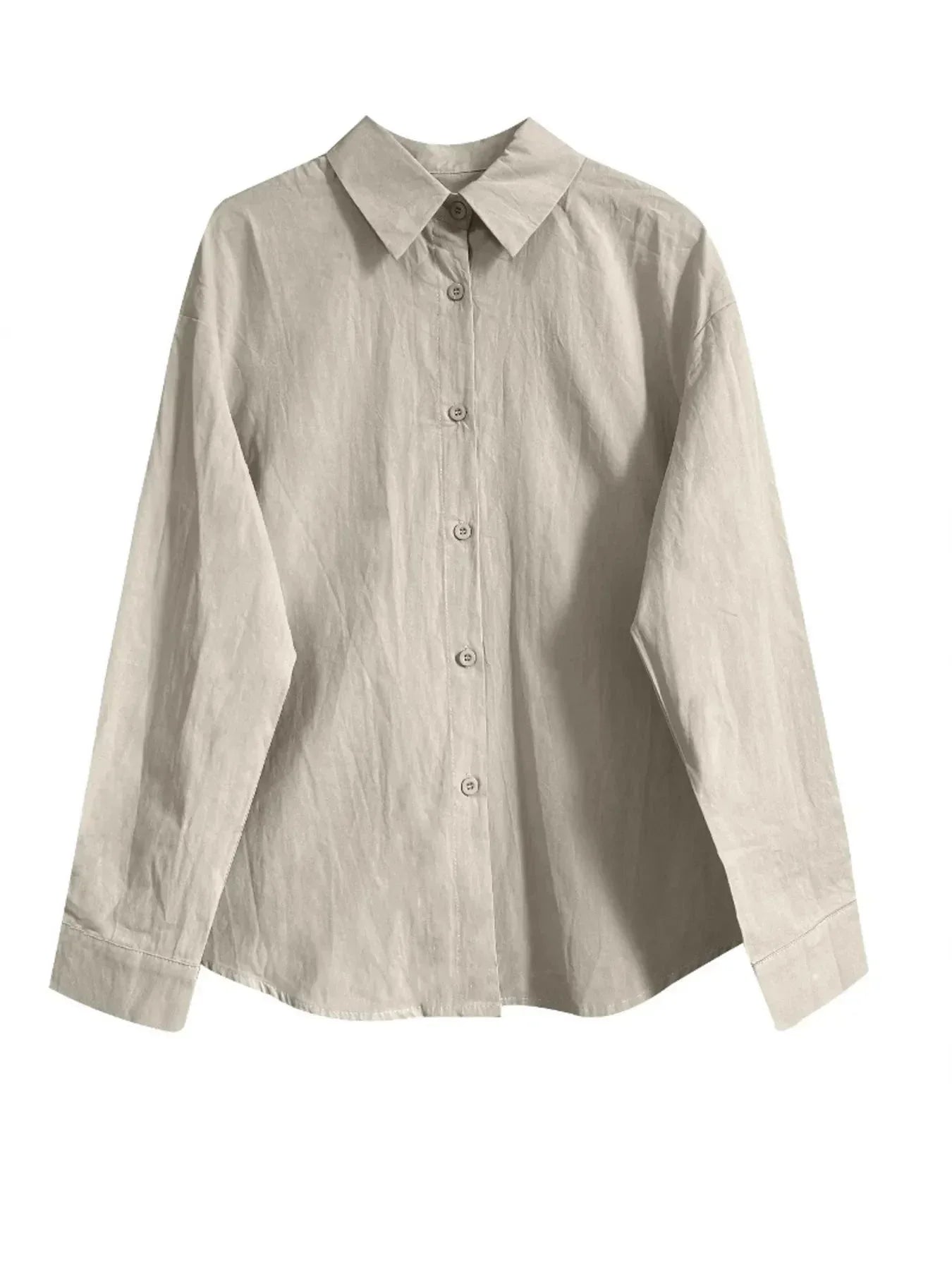 Button Up Long Sleeve Shirt - VILLA FASHION
