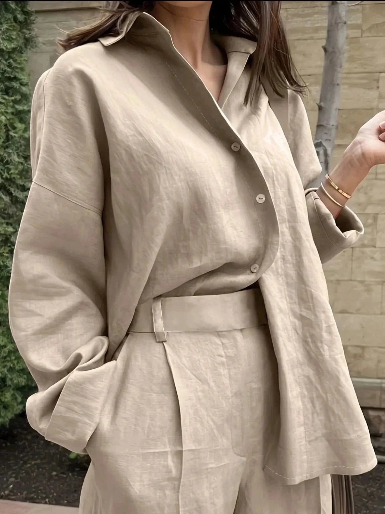 Button Up Long Sleeve Shirt - VILLA FASHION