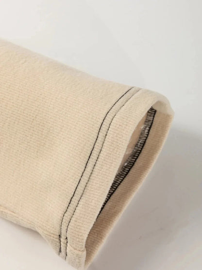 Color Block Waffle Knit Stitch Detail Long Sleeve Top - VILLA FASHION