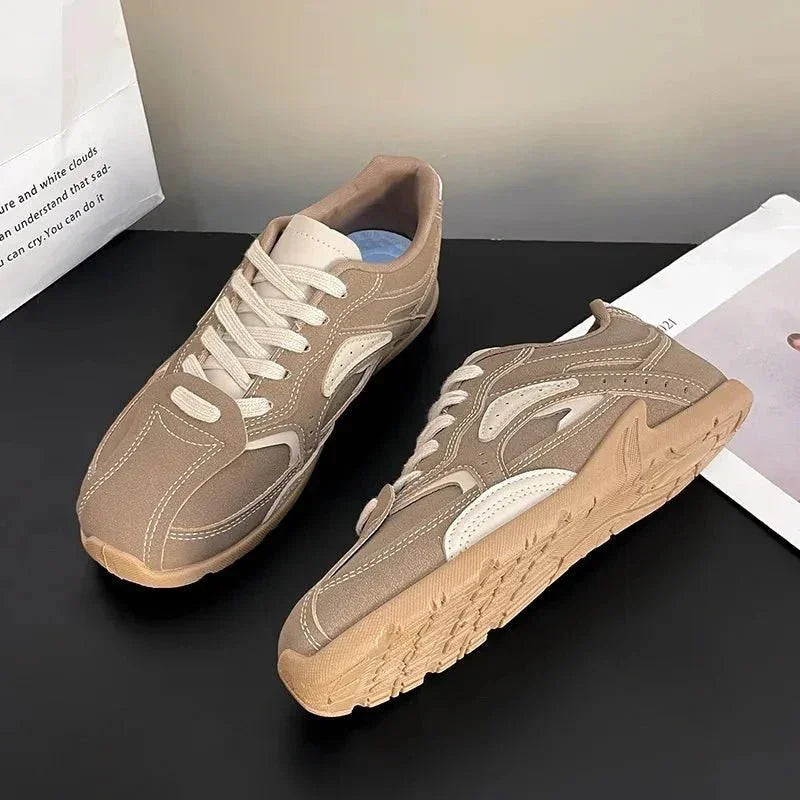 Contrast Flat Sneakers - VILLA FASHION