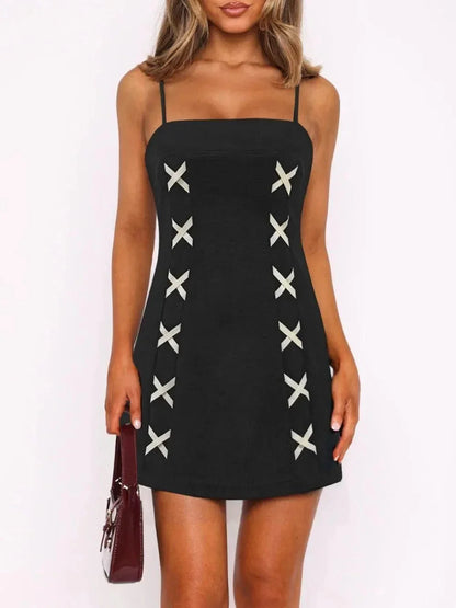 Contrast Mini Cami Dress - VILLA FASHION
