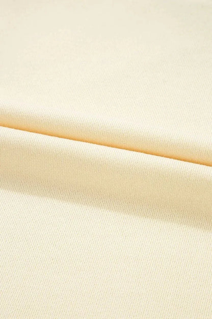 Contrast Round Neck Top and Shorts Set - VILLA FASHION