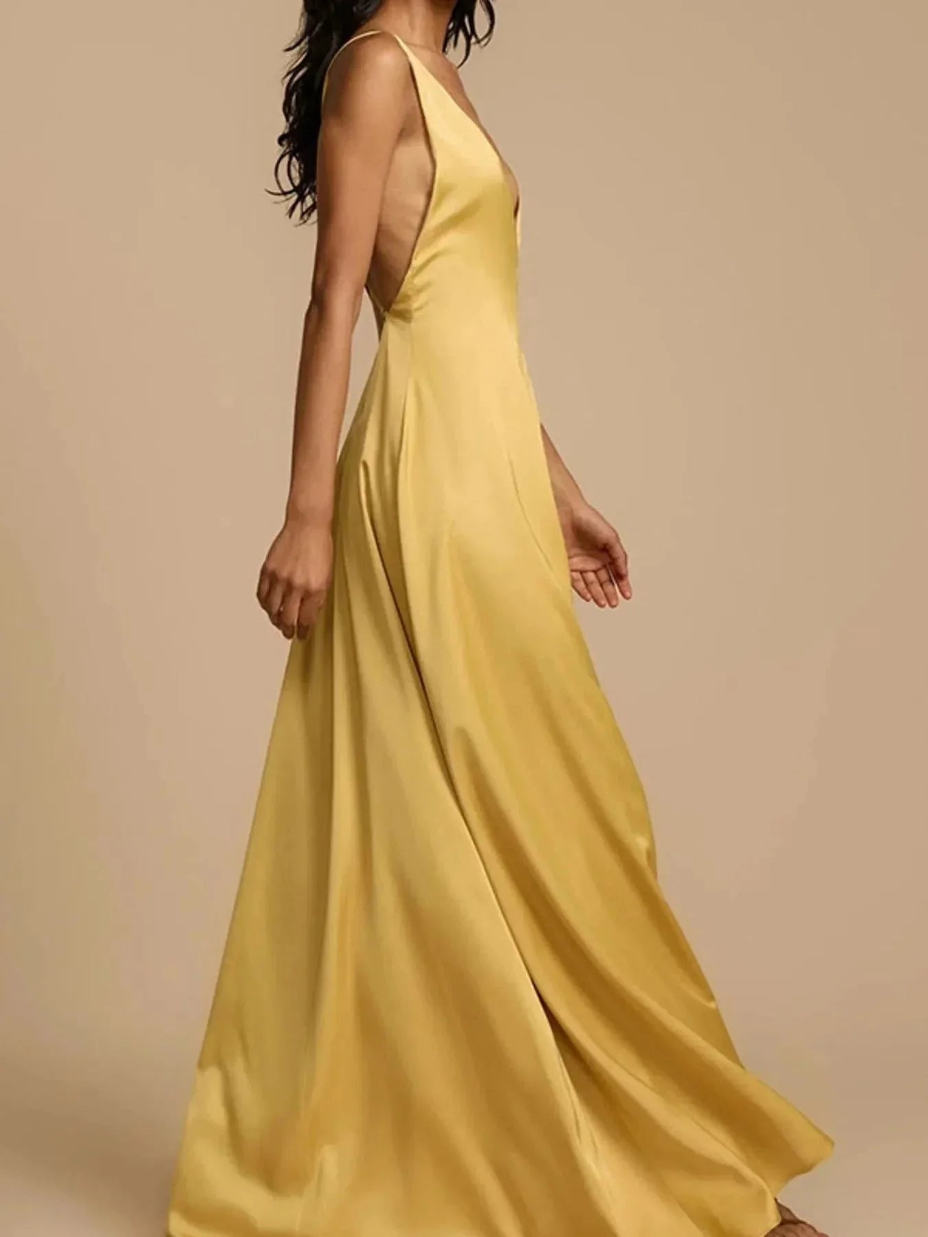 Deep V - Neck Maxi Dress - VILLA FASHION