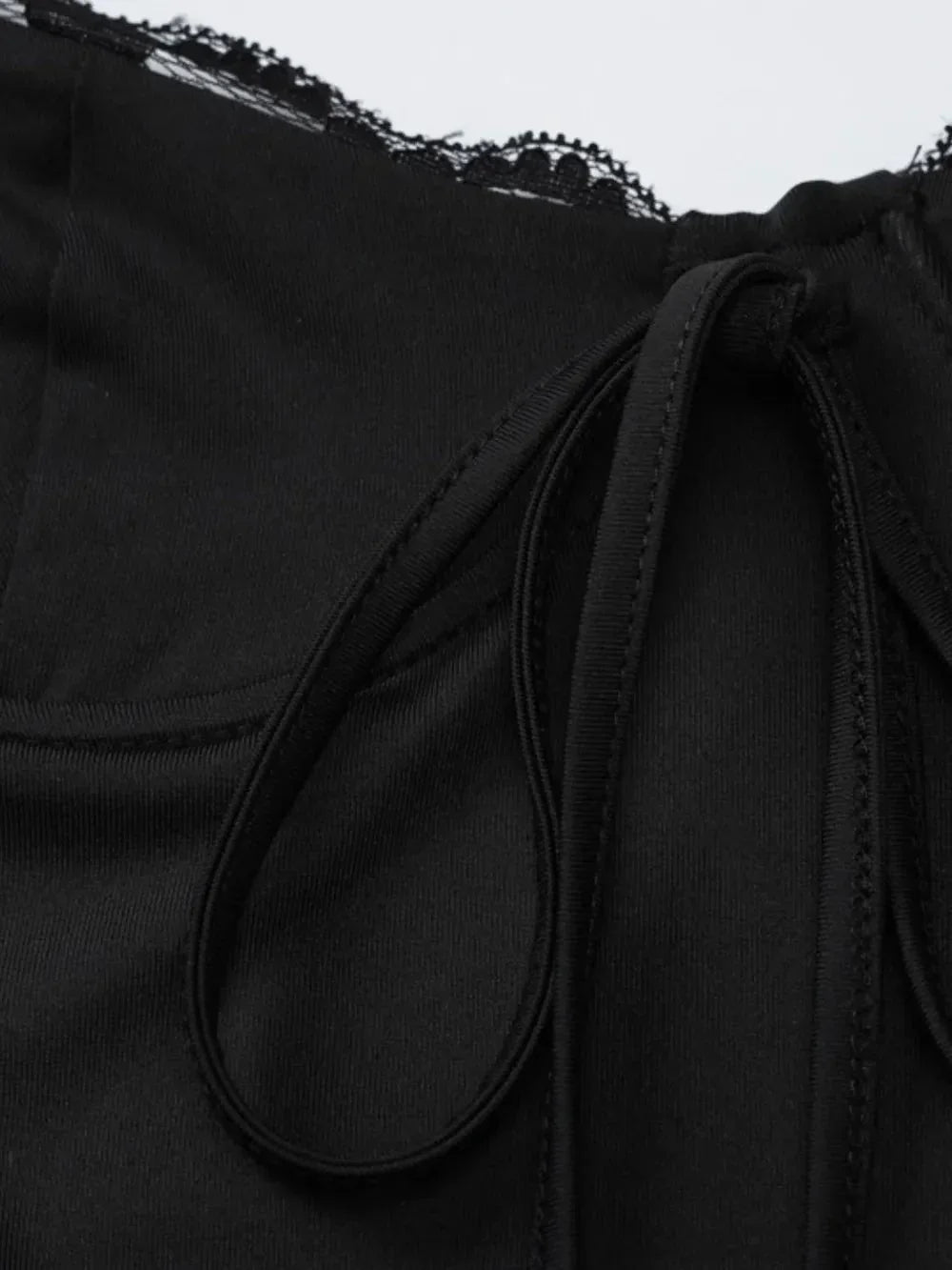 Devine Slit Lace Detail Sweetheart Neck Long Sleeve Maxi Dress - VILLA FASHION