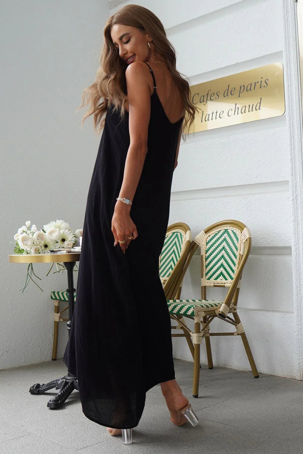 Devine Spaghetti Strap Maxi Dress - VILLA FASHION