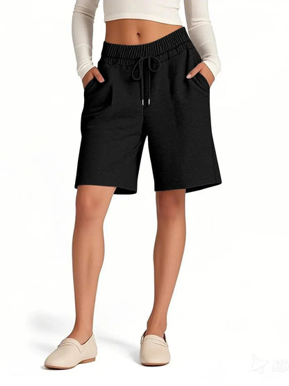Drawstring Shorts with Pockets - VILLA FASHION