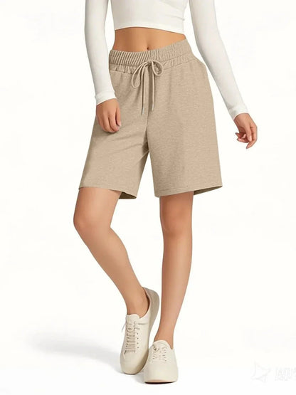 Drawstring Shorts with Pockets - VILLA FASHION