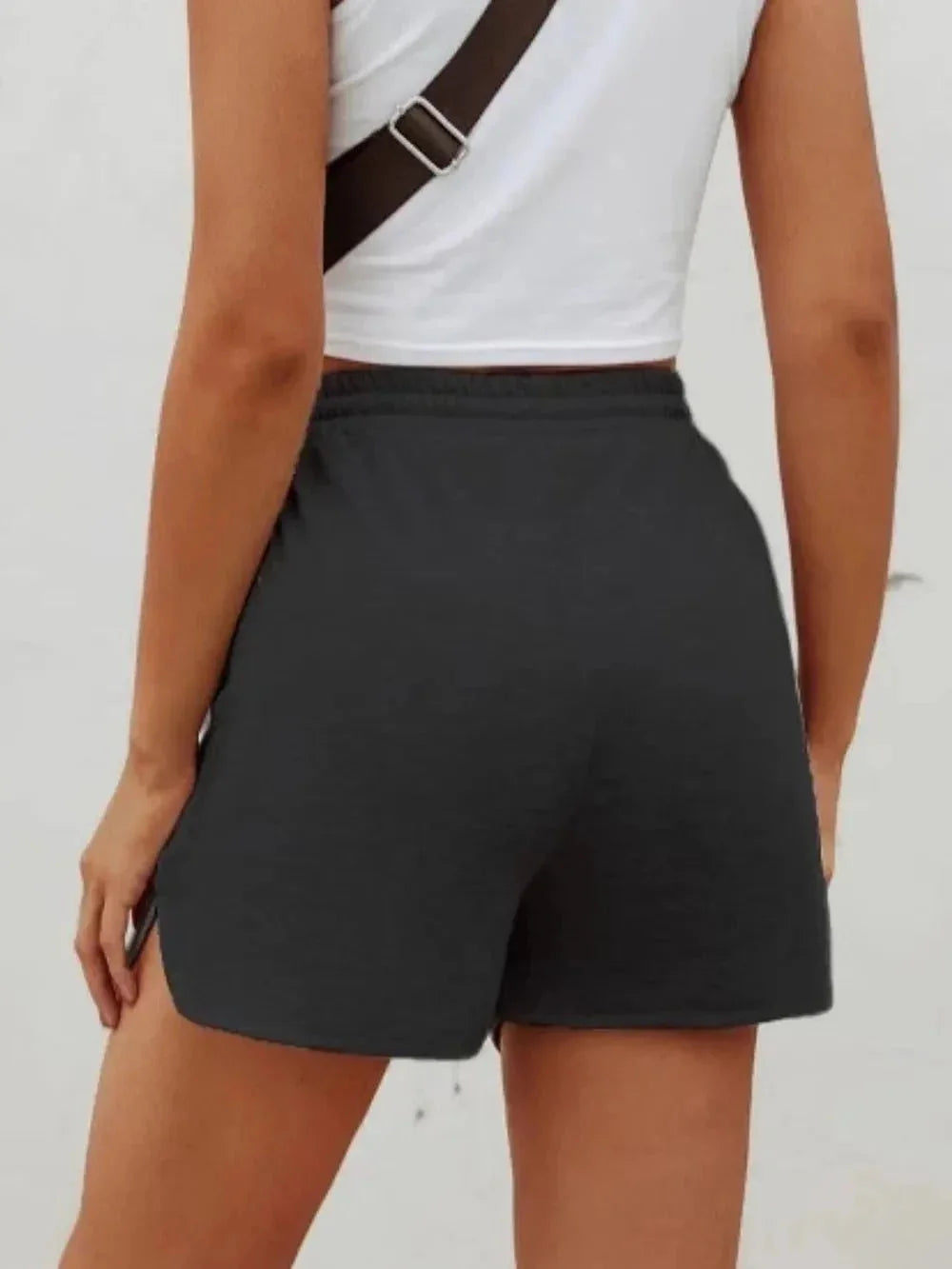 Drawstring Shorts with Pockets - VILLA FASHION