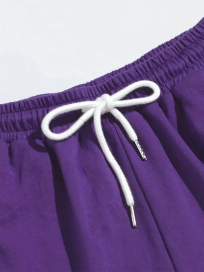 Drawstring Shorts with Pockets - VILLA FASHION