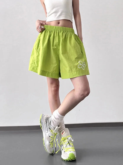 Elastic Waist Shorts - VILLA FASHION