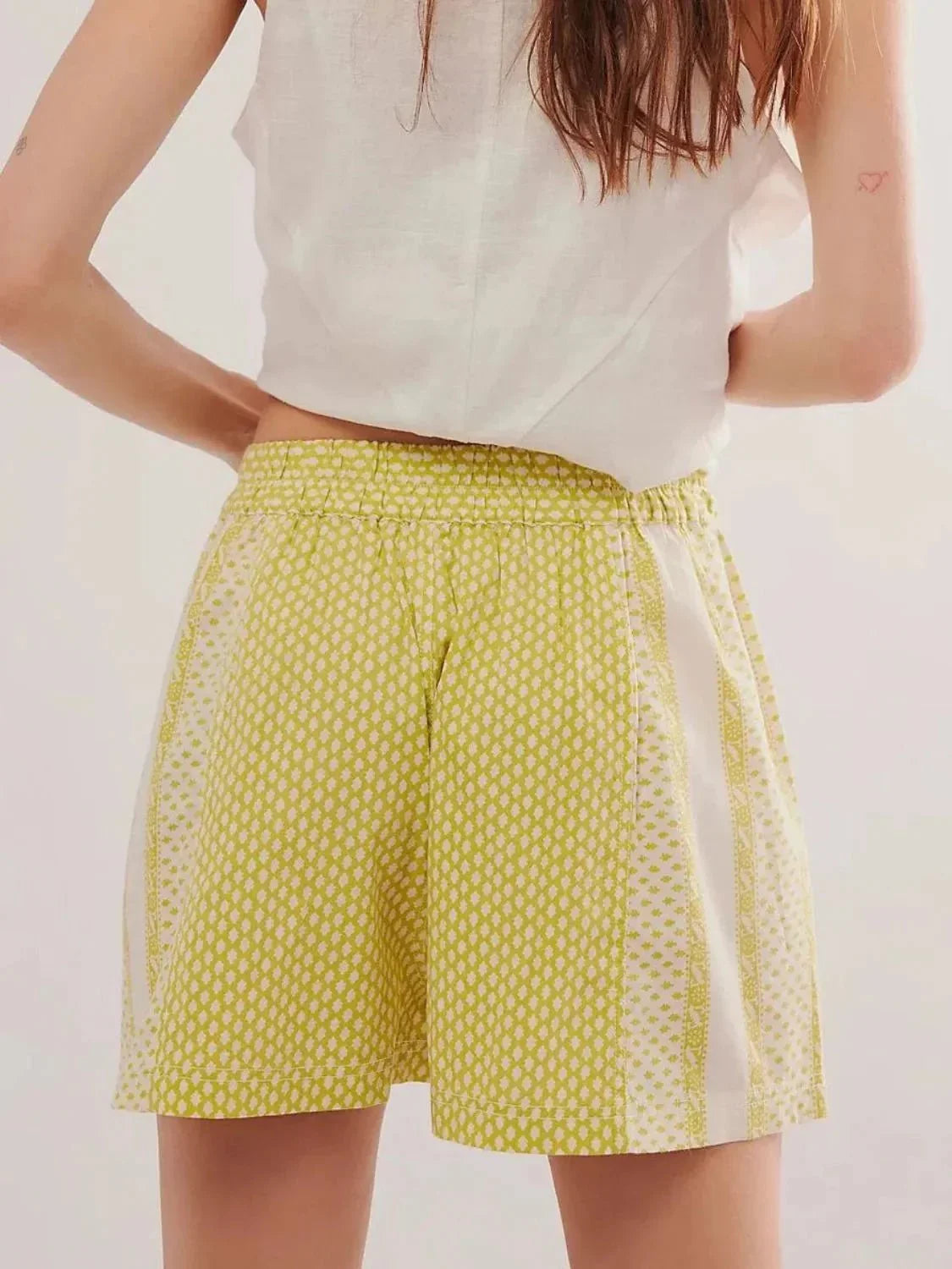 Elastic Waist Shorts - VILLA FASHION