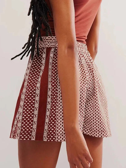 Elastic Waist Shorts - VILLA FASHION